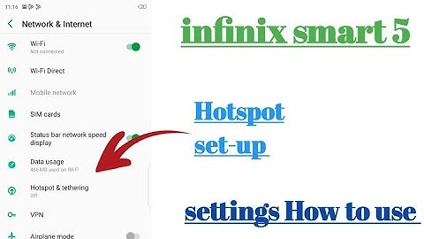 infinix smart 5 hotspot set-up settings features || How to use