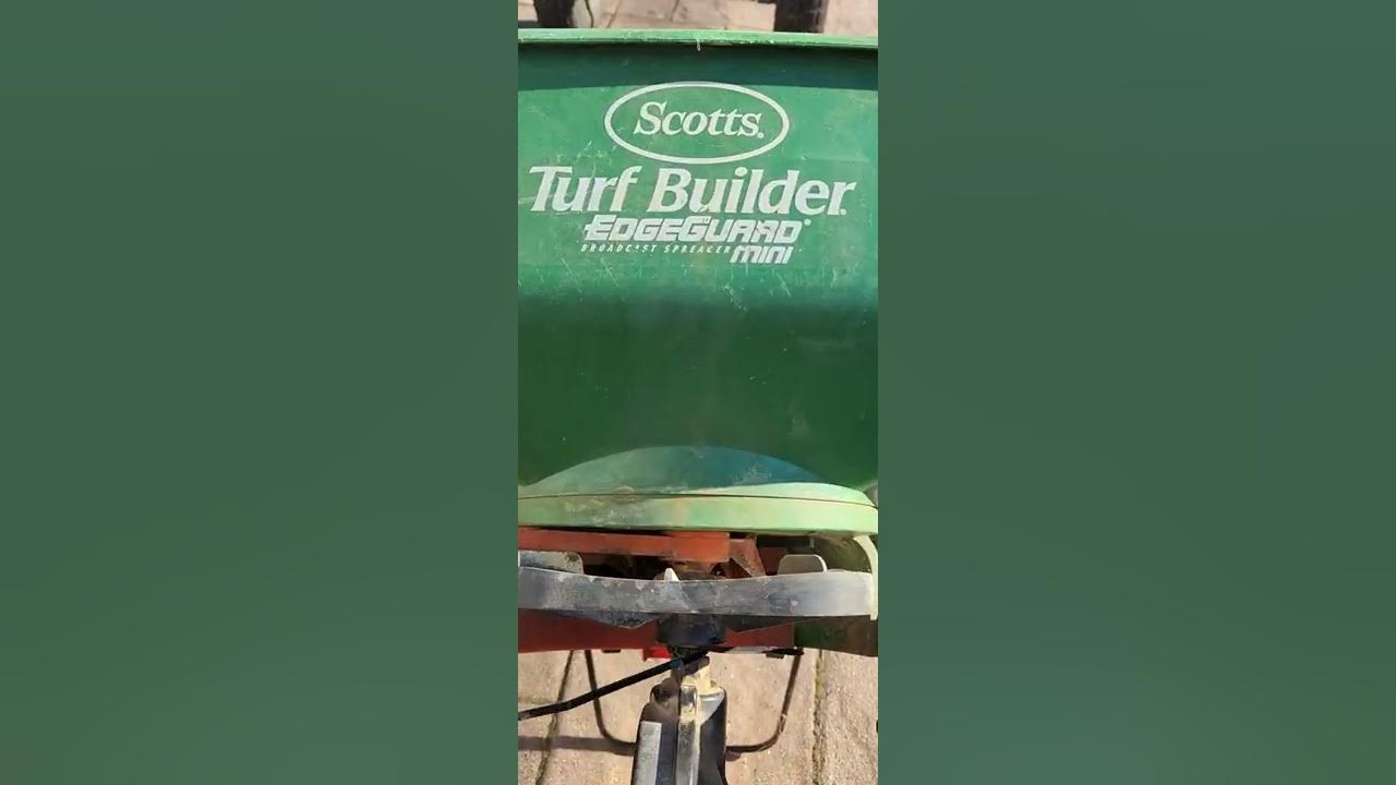 Scott's edge guard rotary spreader POS lawn striper 🤪 YouTube