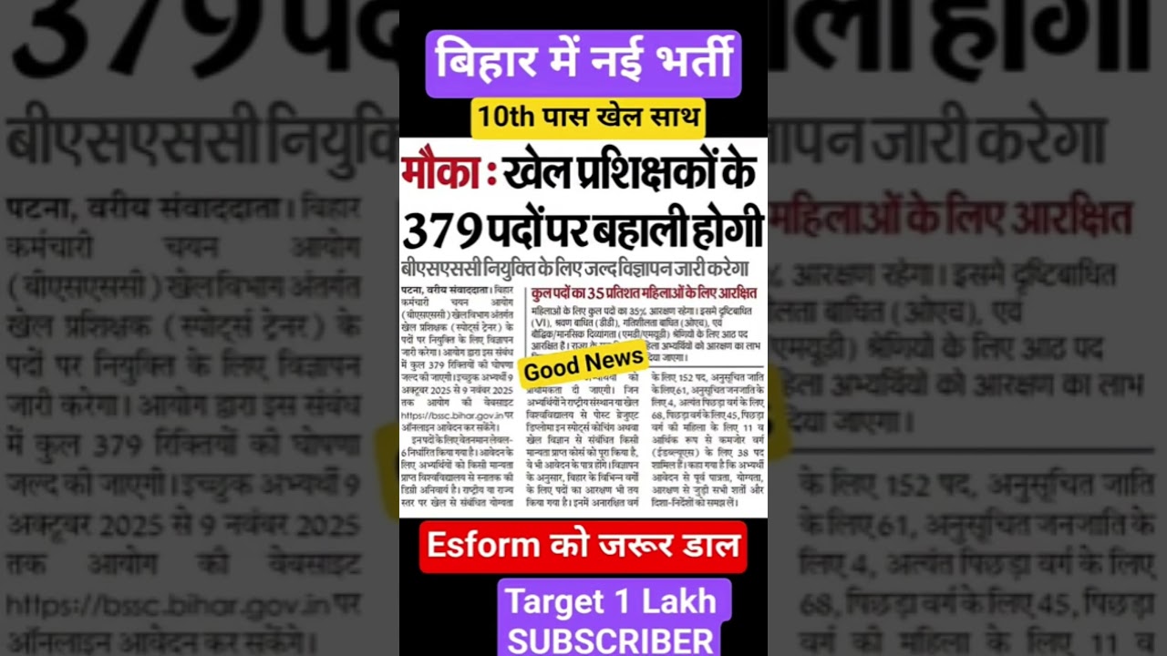 Bihar New Vacancy 2025 |