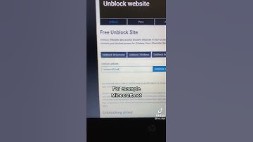 This is how to unblock a site