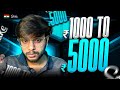 I did 1000rs to 5000rs challenge on stake 