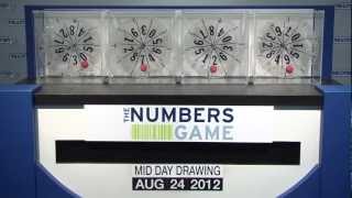 Midday Numbers Game Drawing: Friday, August 24, 2012