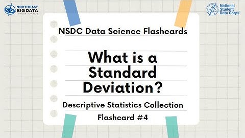 Descriptive Statistics Flashcard #4: What is a Standard Deviation?