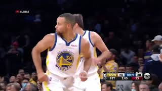 Steph Curry Gets Nets Fans Loud After Deep 3!!!