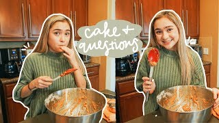 baking vegan carrot cake & answering your questions!