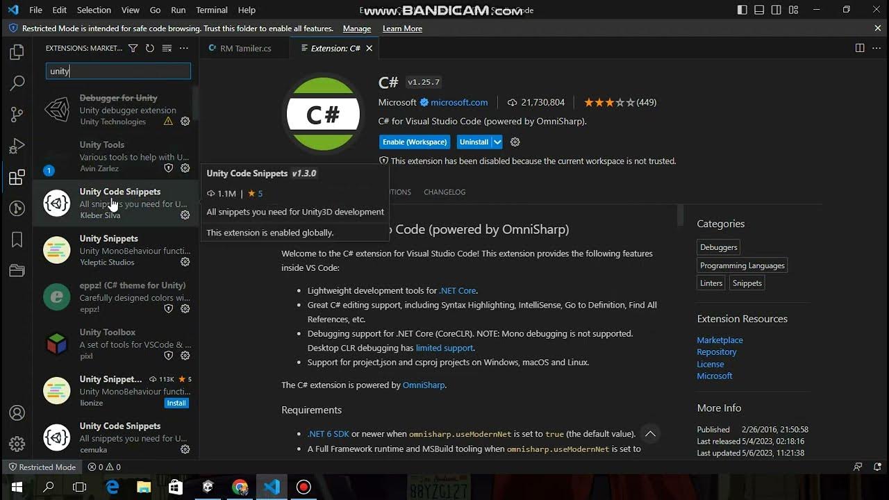 Using Unity With Visual Studio