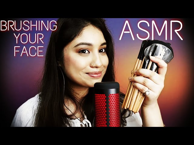 ASMR | Makeup Brushes Triggers 😌| Mic & Face brushing, Tapping, Whispering| THE VJ ASMR