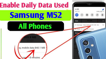 Samsung m52 Enable daily data Used |Samsung m52 Enable Data Usage Notification Bar