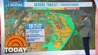 Possible hail and tornadoes threaten 20 million in US