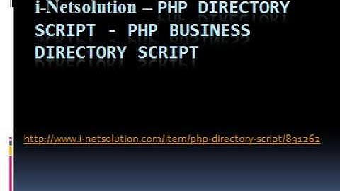 PHP Directory Script - PHP Business Directory Script