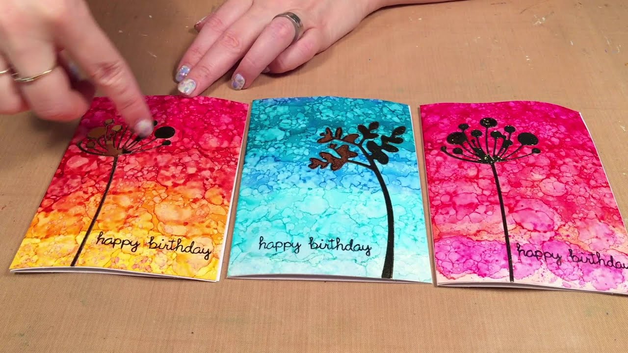 Ombre Alcohol Ink Background on Yupo Paper