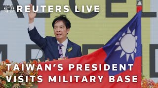LIVE: Taiwan’s President Lai Chingte visits a military base