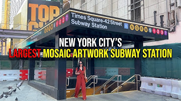 Inside New York City’s LARGEST Mosaic Artwork Subway Station - Times Square 42nd Street