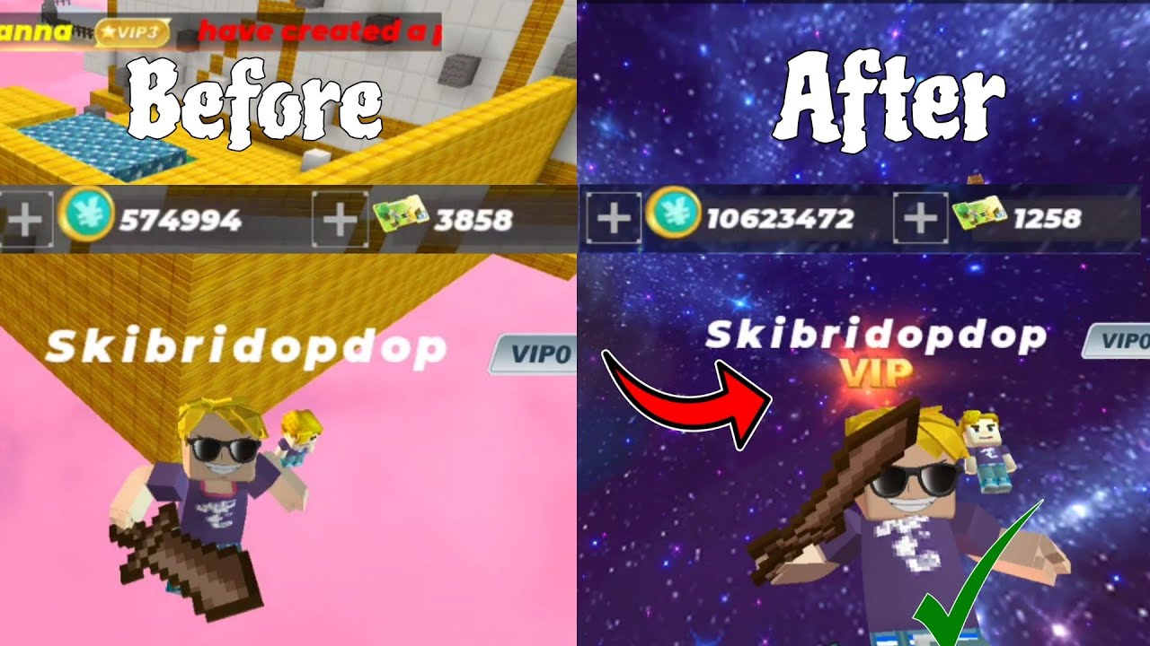 Buying VIP in Skyblock with Vouchers Only [Blockman GO] - YouTube