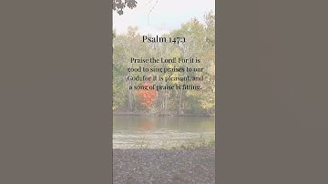 Psalm 147:1 Praise the Lord! For it is good to sing praises to our God;