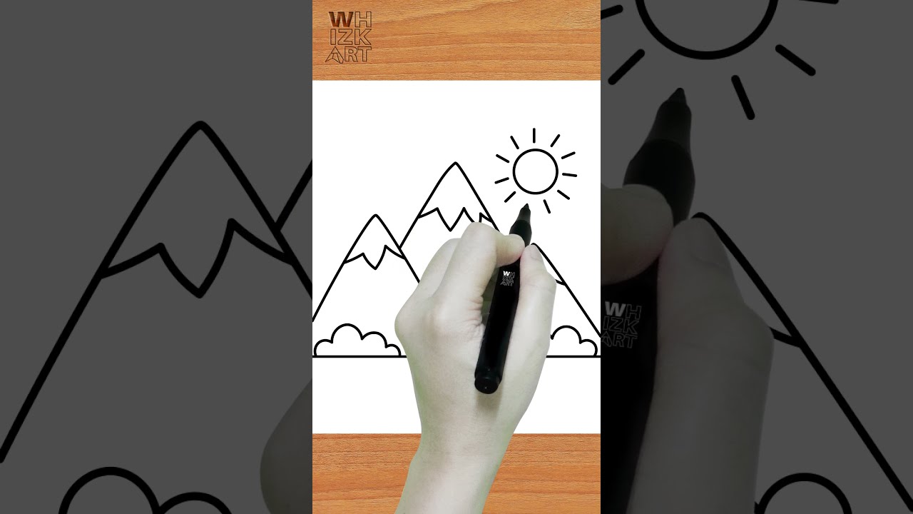 Easy Mountain Drawing For Homework 