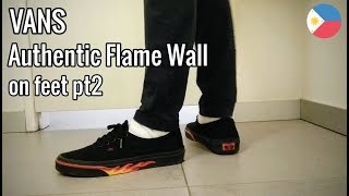 vans authentic flame wall