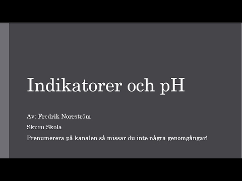 Indikatorer och pH