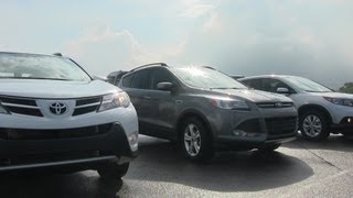 Ford Escape vs Toyota RAV4 vs Honda CR-V Autocross Matchup Review Ford Escape vs Toyota RAV4 vs Honda CR-V Autocross Matchup Review
