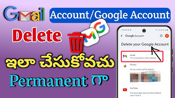 How To Delete Gmail Account In mobile In Telugu | Delete Google Account In Telugu 