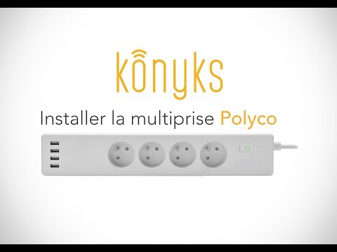 Polyco la multiprise connectée 4 prises + 4 USB - Konyks