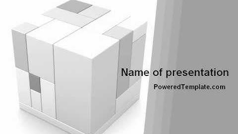 Assembled Cube PowerPoint Template by PoweredTemplate.com