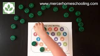 Bottle Cap Uppercase/Lowercase Letter Matching Printable