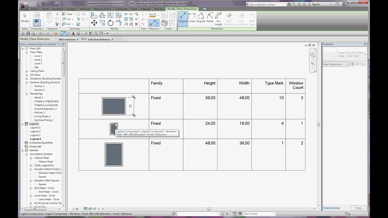CGS Revit TOOLS - Legends - WINDOW LEGEND - YouTube