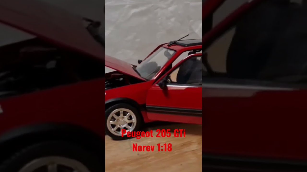 Modellauto 1:18 Peugeot 205 GTi 1.9 rot von Norev