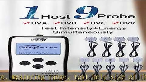 Linshang LS125 UV Light Meter Test Ultraviolet Power UV Intensity Energy for UVA LED UVB UVC Waterp
