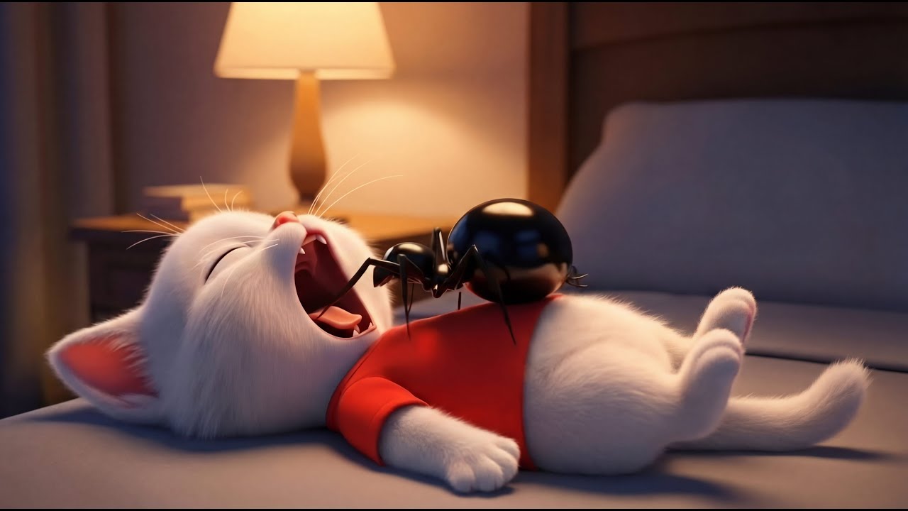 🐱 OMG! 😱🔥 Kitten Is in Big Trouble 🐱⚠️ Little Kitten’s Black Spider Story ✨🐱