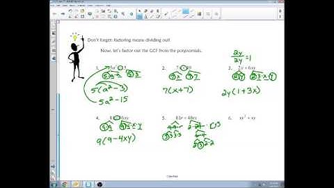 9 2 Factoring out GCF=Reverse Distribution