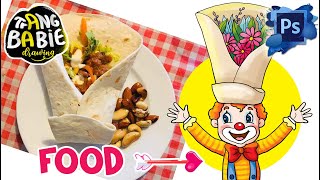 How to turn food into Clown Cartoon character - Funny Photoshop Tutorial | #17 screenshot 2