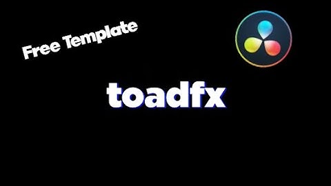 Free No Plugin Ident Template for Davinci Resolve | Im finally Back