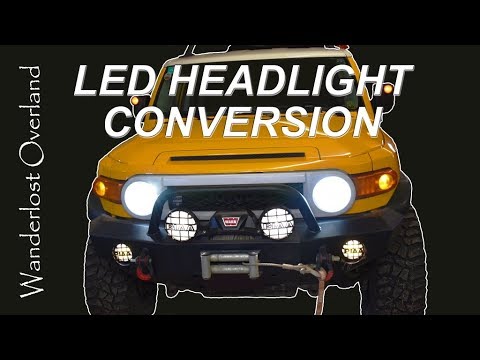 How To Install Led Headlight Kit Toyota Fj Cruiser Youtube