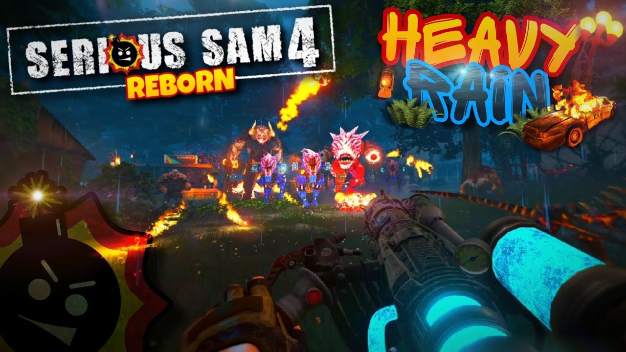 SERIOUS SAM 4 REBORN BY NONAMEWTFF / Heavy Rain / 💣Сложность Сэм💣 / Все секреты и сокровища