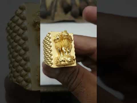 Buy quality 916 Fancy Customisable Ashok Stambh Gent's ring in Ahmedabad