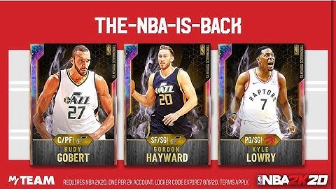 Nba 2k20 myteam GUARANTEED GALAXY OPAL Locker code!!!