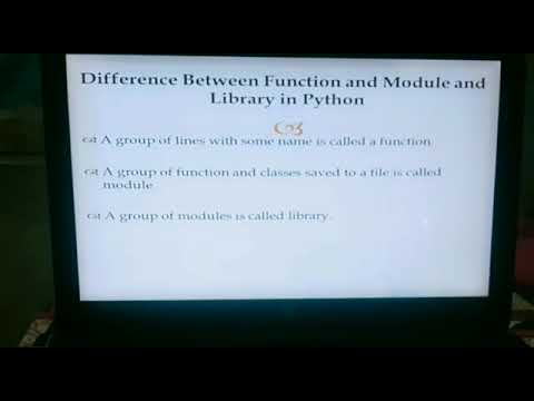 difference  between function and module and library in python