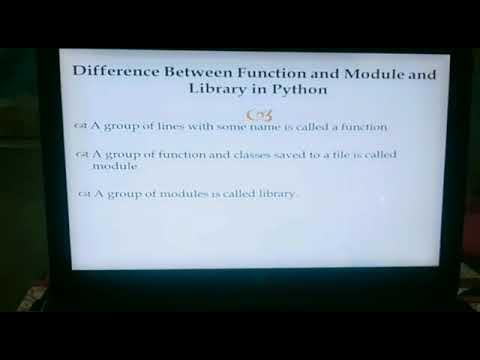 difference between function and module and library in python - YouTube