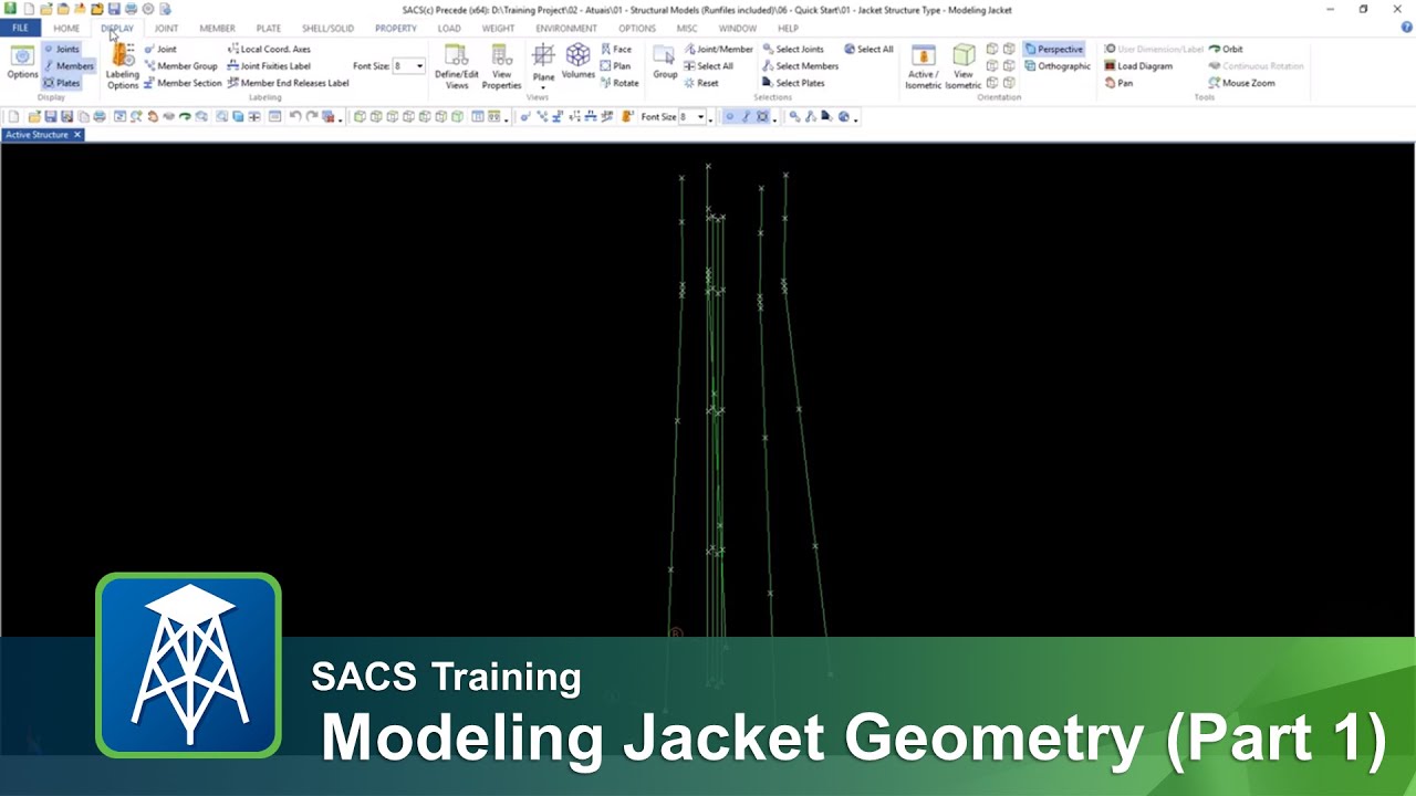 Modeling Jacket Geometry in SACS (Part 1)