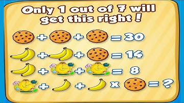 Only 1 Out of 7 Will Get This Right Cookie Banana Maths Puzzle Answer