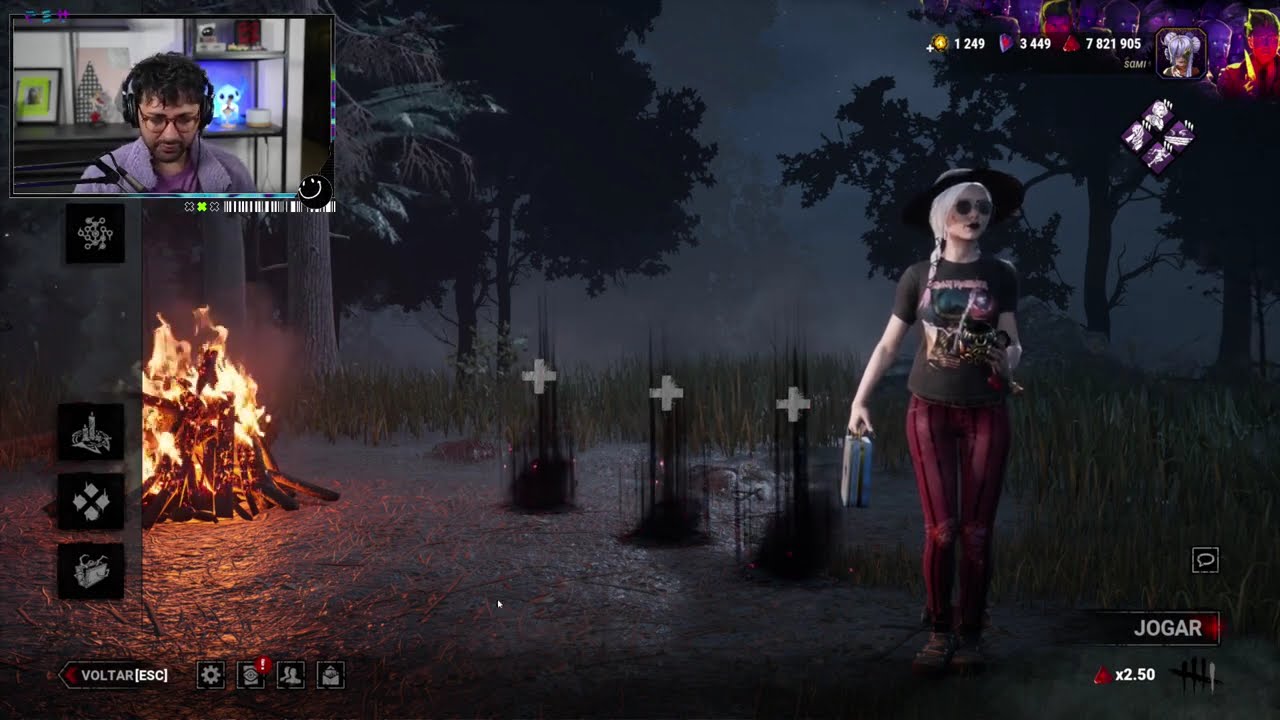 Samira Close jogando Dead by Daylight e Fortnite