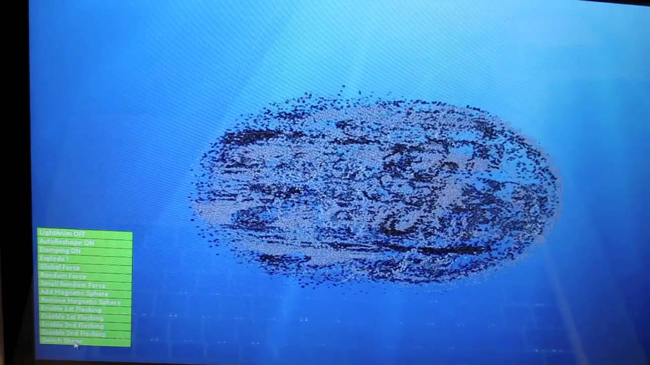 particles simulation with OpenCL (in openframeworks) - YouTube