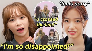 Kazuha quickly apologized to Chaewon after accidentally *offending* her during interview..