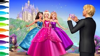barbie drawing easy doll coloring colour toys taking tutorial