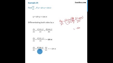 Example 23 - Find dy/dx, if y + sin y = cos x - Chapter 5 Class 12 - Teachoo