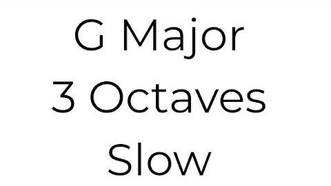 Violin G Major 3 Octave Scale