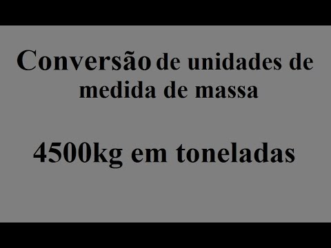 Vídeo: Como Converter Toneladas Em Toneladas Convencionais