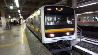 JR南武線205系と209系(快速運行の運転席含む)/立川@SONY WX10